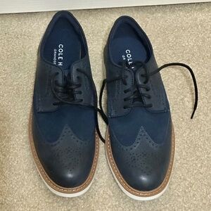 Cole Haan Goto Wing Oxford Blue Suede/Leather 7.5